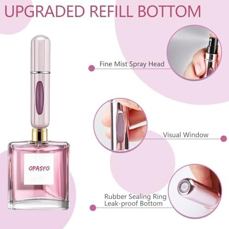 4PCS 8Ml Travel Perfume Atomizer Refillable Mini Cologne Spray Bottle Empty New