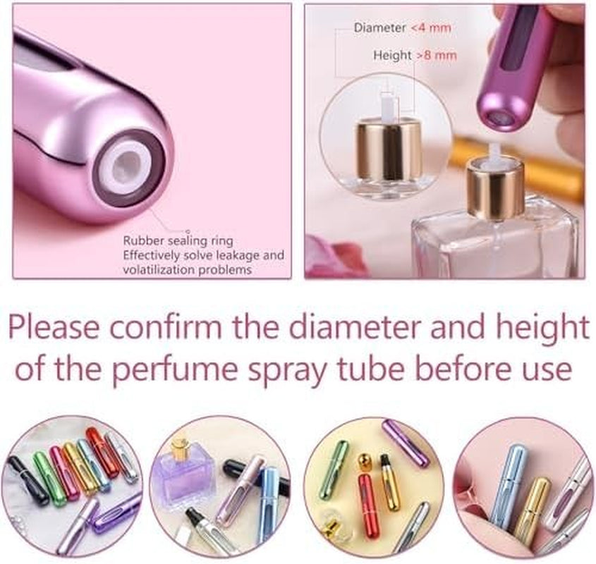 4PCS 8Ml Travel Perfume Atomizer Refillable Mini Cologne Spray Bottle Empty New