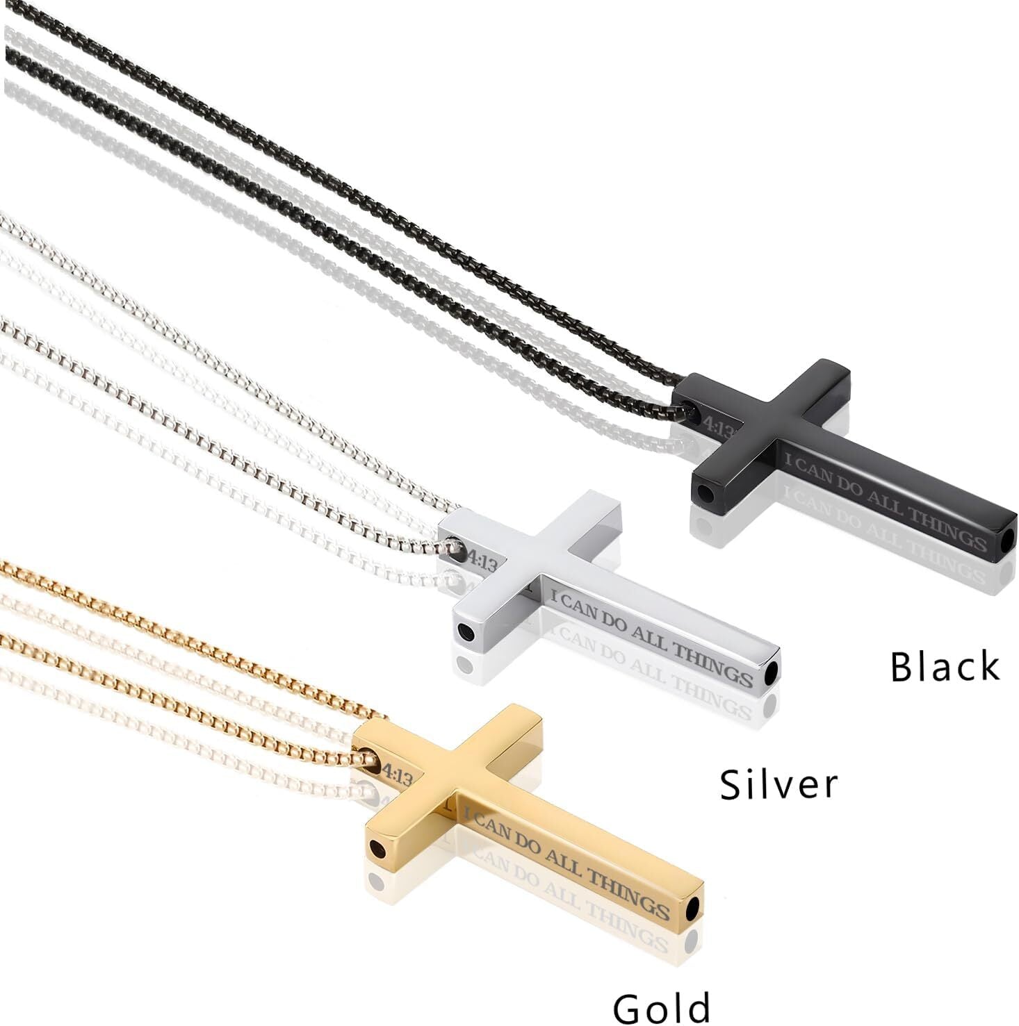 Cross Breathing Necklace to Quit Smoking for Men & Women – Stainless Steel