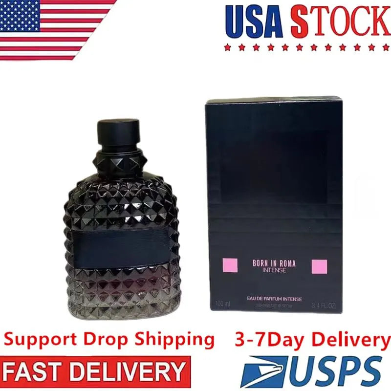 Born in Roma Intense Perfume Coral Fantasy the Gold Men Women Fragrance Cologne 100Ml Eau De Parfum Long Lasting Floral Spray US Stock Dropshipping