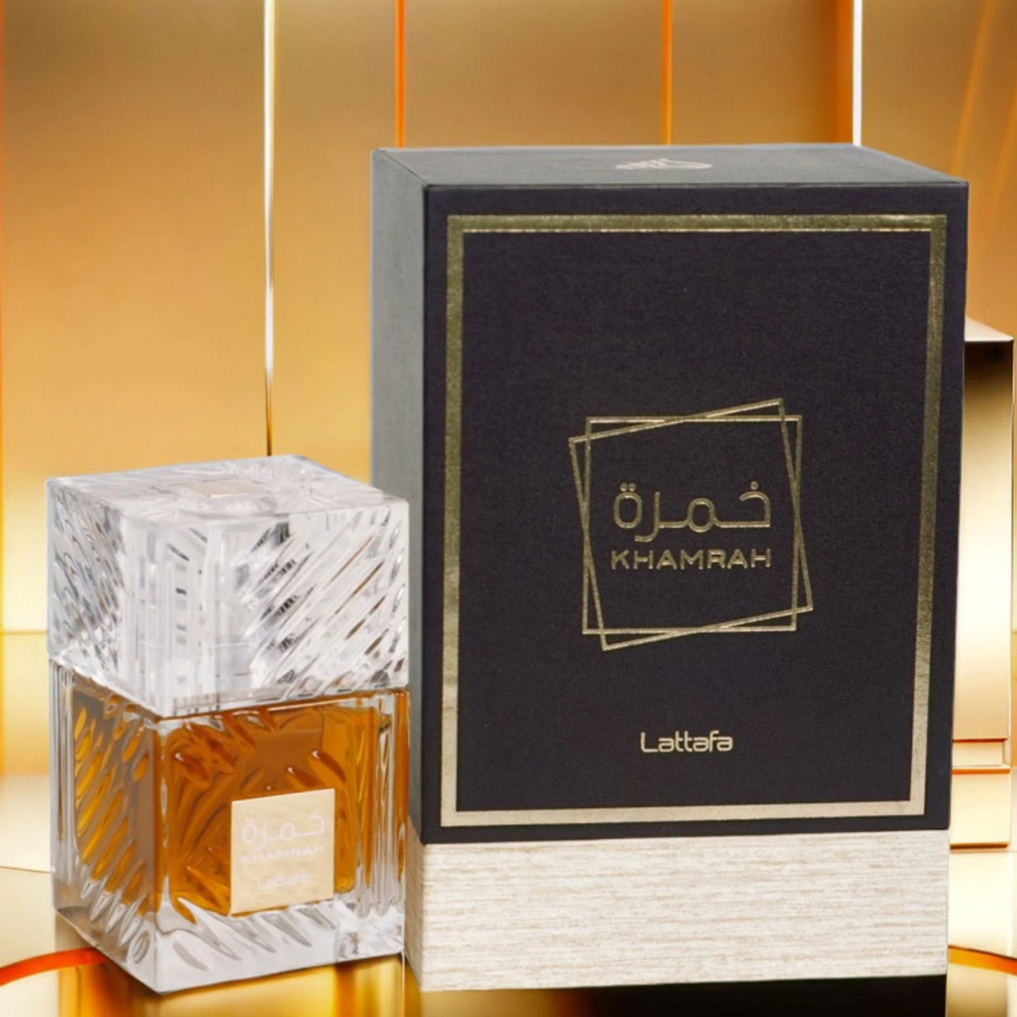 Lattafa-Khameah Unisex Perfume Spray 3.4 Oz Elegant Spicy Fragrance with Warm Notes of Vanilla and Amber Wood Christmas Gift